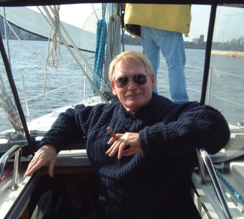 Captain Ken on the sailboat